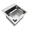 Ruvati Outdoor BBQ Workstation Sink 15x15" Topmnt Marine Grade T316 SS RVBoat RVQ5215 - alternate 2